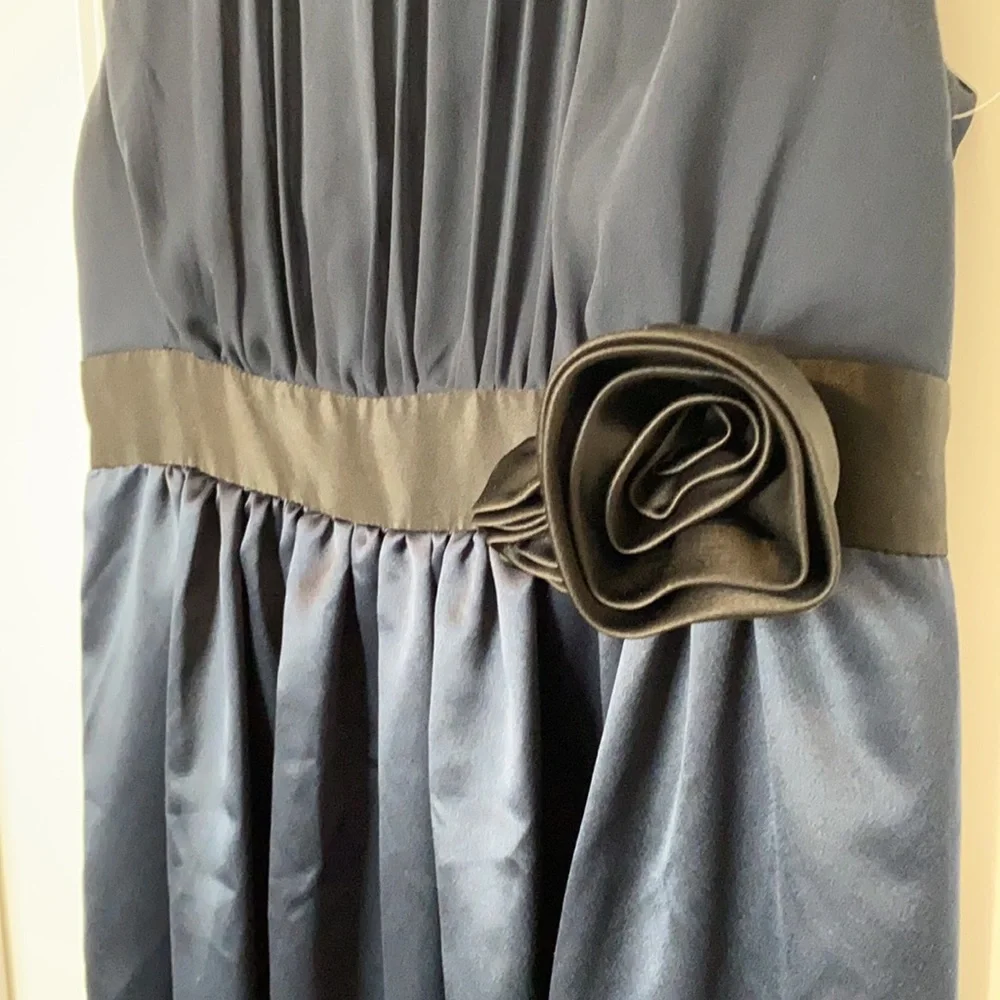 LAST CHANCE - Max & Cleo Navy Formal / Cocktail Black Rose Dress - Picture 4 of 4